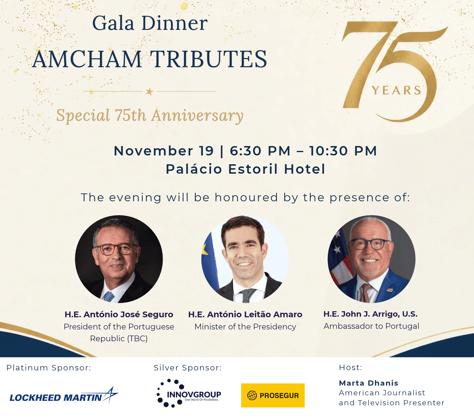 Jantar de Gala AmCham Tributes Especial 75 anos